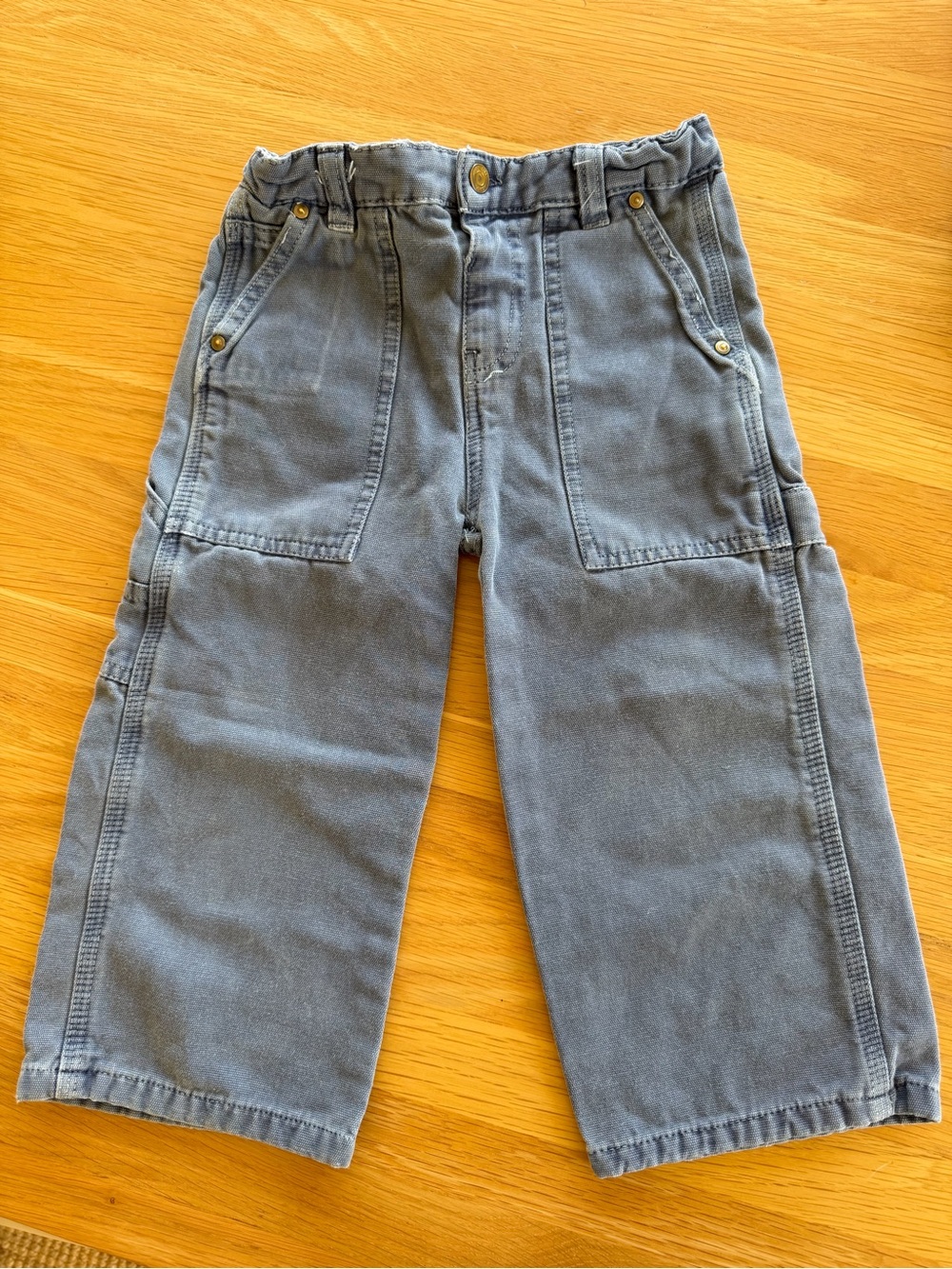 Zara Slate Blue Pull-On Cargo Pants